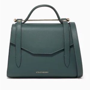 Strathberry Mini Allegro Bottle Green + Wallet